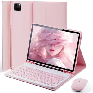 for iPad Air 13 inch (M4-2026, M3-2025, M2-2024) Case Keyboard and iPad Pro 12.9 inch (6th, 5th, 4th, 3rd Generation) Keyboard Case Built-in Pencil Holder with  -