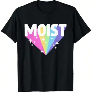 Men's Oversized Short-Sleeve Cotton T-Shirt - Menswear Top, Round Neck, Soft Moist Fabric, Streetwear, Funny Meme Print, Unique Graphic Hem, Casual Tee