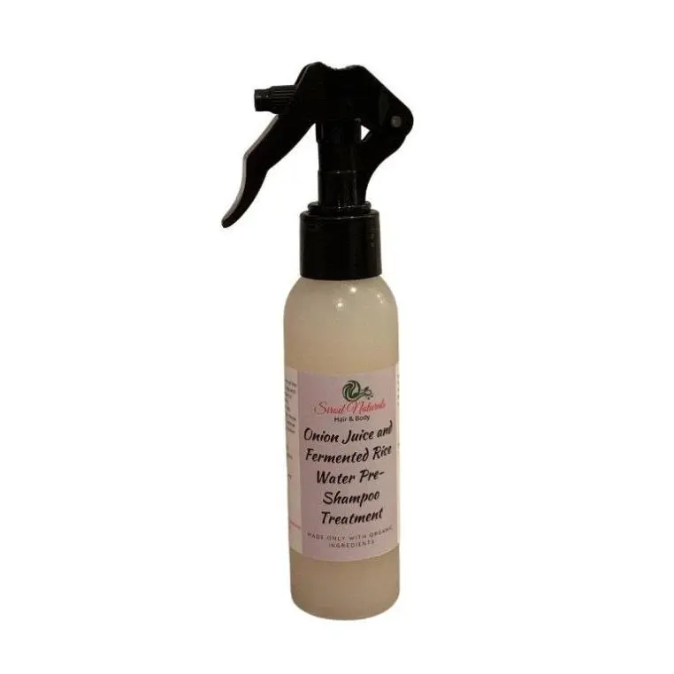 Onion Juice and Fermented Rice Water Pre-Shampoo Treatment