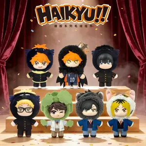 EAKI Haikyuu Mascot Series Blind Box Soft Vinyl Plush Haikyu Shoyo Hinata Tobio Action Figures Pendant Fluffy Keychain Surprise Toys
