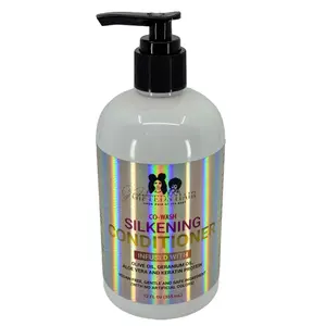 Gifted Cosmetics Silkening Liquid Co-Wash Conditioner - Vegan, Paraben-Free, Hydrating Haircare Cleanser with Aloe, Olive Oil, Jasmine, Coconut, Keratin Blend for Smooth Any Hair Type (Single Item Dual Shampoo & Hair Mask Benefits)