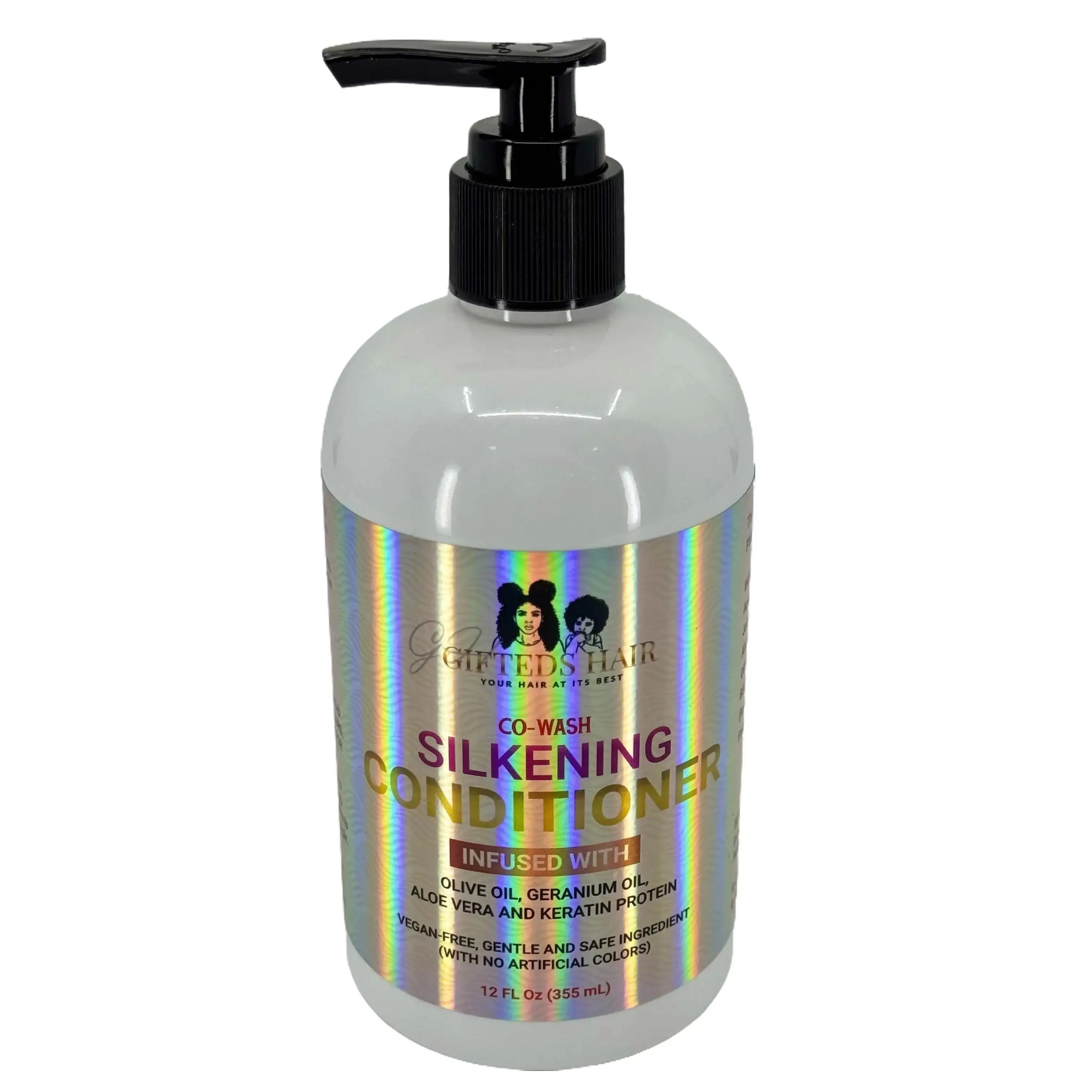 Silkening Co-Wash Conditioner - Vegan, Paraben-Free, Hydrating Haircare Cleanser with Aloe, Olive Oil, Jasmine, Coconut, Keratin Blend for Smooth Any Hair Type ( Dual Shampoo & Hair Mask Benefits) Gifted Cosmetics
