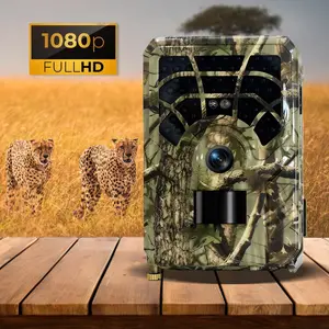 Trail Camera, Waterproof Game Hunting Camera, 1080P HD, 0.3s Trigger Speed, IR Night Vision, Covert Scouting Camera for Recording, Monitoring & Surveillance