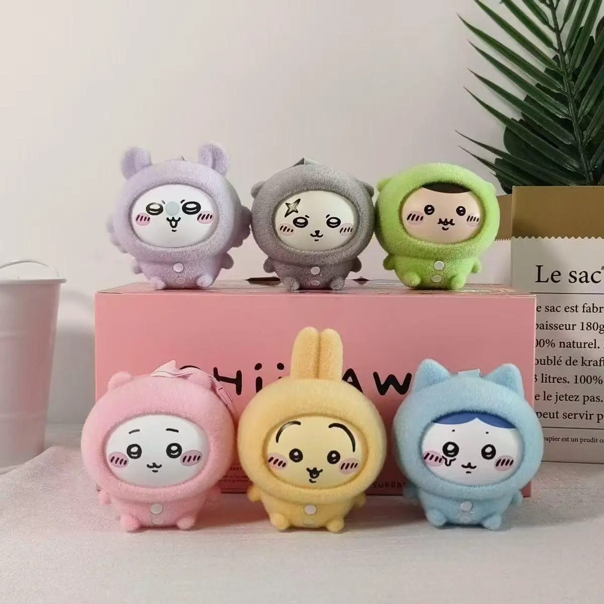 Trendy Toy Chiikawa Pajama Series Face Change Hachiware Pendant Cute Funny Face Changeable Ornaments Toys Usaqi Friends Gift