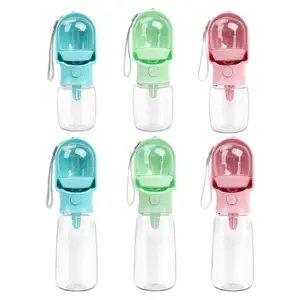 Portable Dog Water Bottle for Outdoor Walking, Pet Travel Water Cup with Drinking Feeder