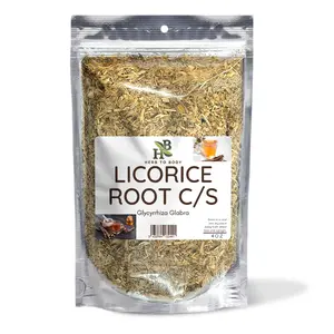 Herb To Body Licorice Root C/S | Cut & Sifted | Glycyrrhiza Glabra | Wildcrafted | 4oz