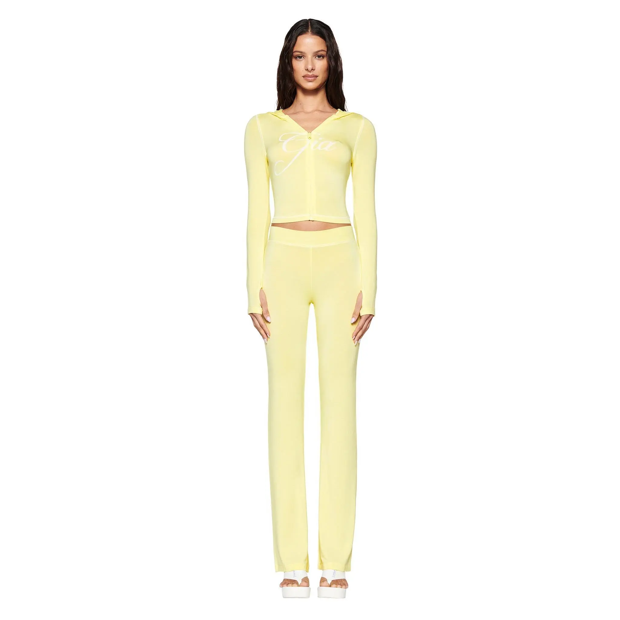 BLARE HOODIE - YELLOW : PALE YELLOW BLARE HOODIE - YELLOW : PALE YELLOW