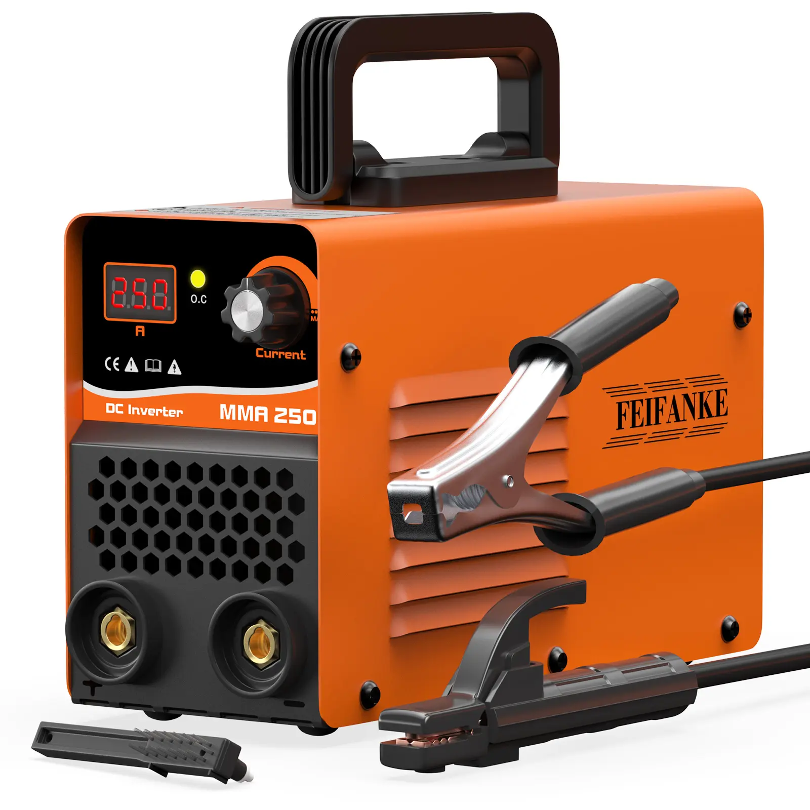 FEIFANKE MMA-250A 110V Portable Handheld Welding Machine, MINI Stick Welder with Hot Start, Anti-Stick IGBT Inverter, Arc Force, LED Digital Display, Welding Kit, Supports E6013/E7018/E6011 Rods, Suitable for beginner welders, womanwelder