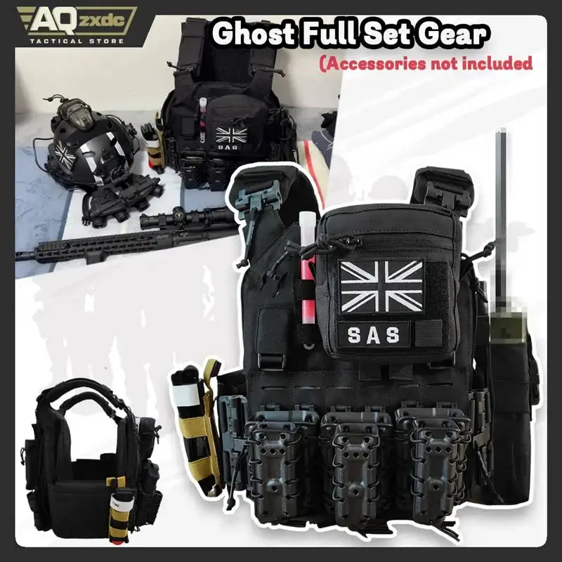 AQzxdc Full set of cos Call of Duty 19 Night War Night Raid Ghost Tactical Vest Props Outdoor Field Vest (excluding accessories)  Clothes Costumes Womenswear Gamis blackstone accessories patellaband football gear patellaband tactical accessories