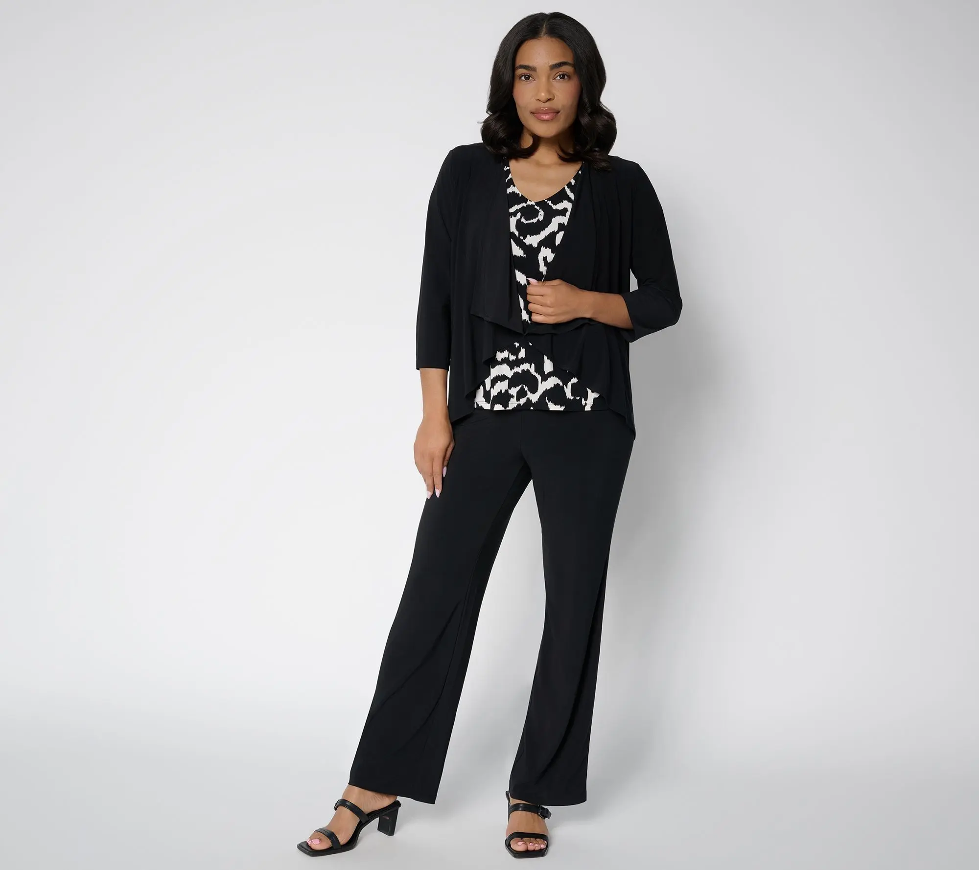 Women with Control Petite Wardrobe Warriors 2PC Como Jersey Set