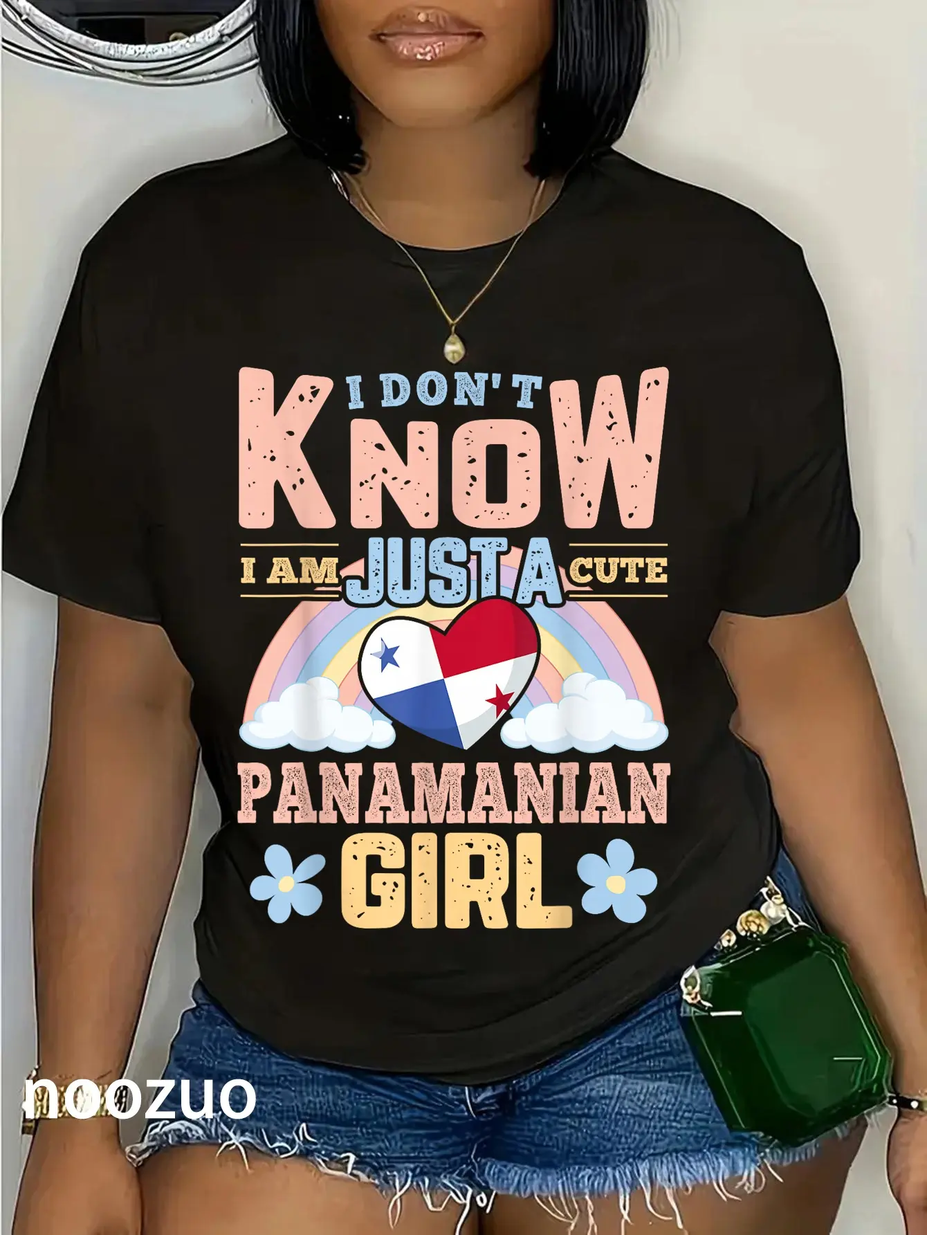 100% Cotton Panamanian Women And Girls Panama Flag T-Shirt