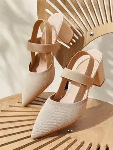 Women's Pointed Toe Wedge Heel Shoes, Elegant and Comfortable, Textile Upper, Rubber Sole, All-Season Fashion, Classic Luxury Style
