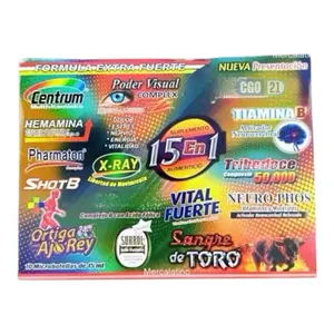 MultiVitamínico 15 en 1. Dietary Supplement 150ml Multi-Pack with 10 Micro Botellas for Immune System Support, Energy, and Skin Health - Bathroom Vitamin Edible Healthcare