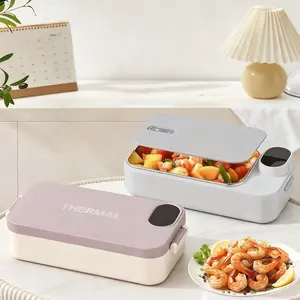 Portable Electric Heating Lunch Box with Smart Display, Constant Temperature, Car Lunch Box, Student Office Worker Truck Driver Thermos, Heated Lunch Boxes