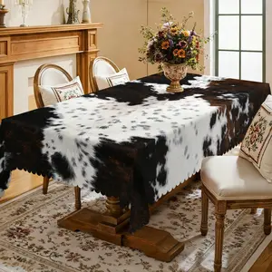 【SummerVibes】【Moving Season】REZUTAN Farmhouse Style Tablecloth Wrinkle Resistant Machine Washable Durable Rectangle Round Table Cover Rustic Home Decor for Dining Room Kitchen Indoor Outdoor Party Holiday