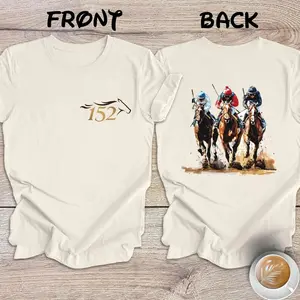 152st Kentucky Derby Race T-Shirt, Sweatshirt, Hoodie, Kentucky Race Weekend Graphic Tee, Unisex Run For Roses Shirt, Retro Churchill Downs Racing Graphic Tee, Horse Racing Lover 2 Sided Tee JUT