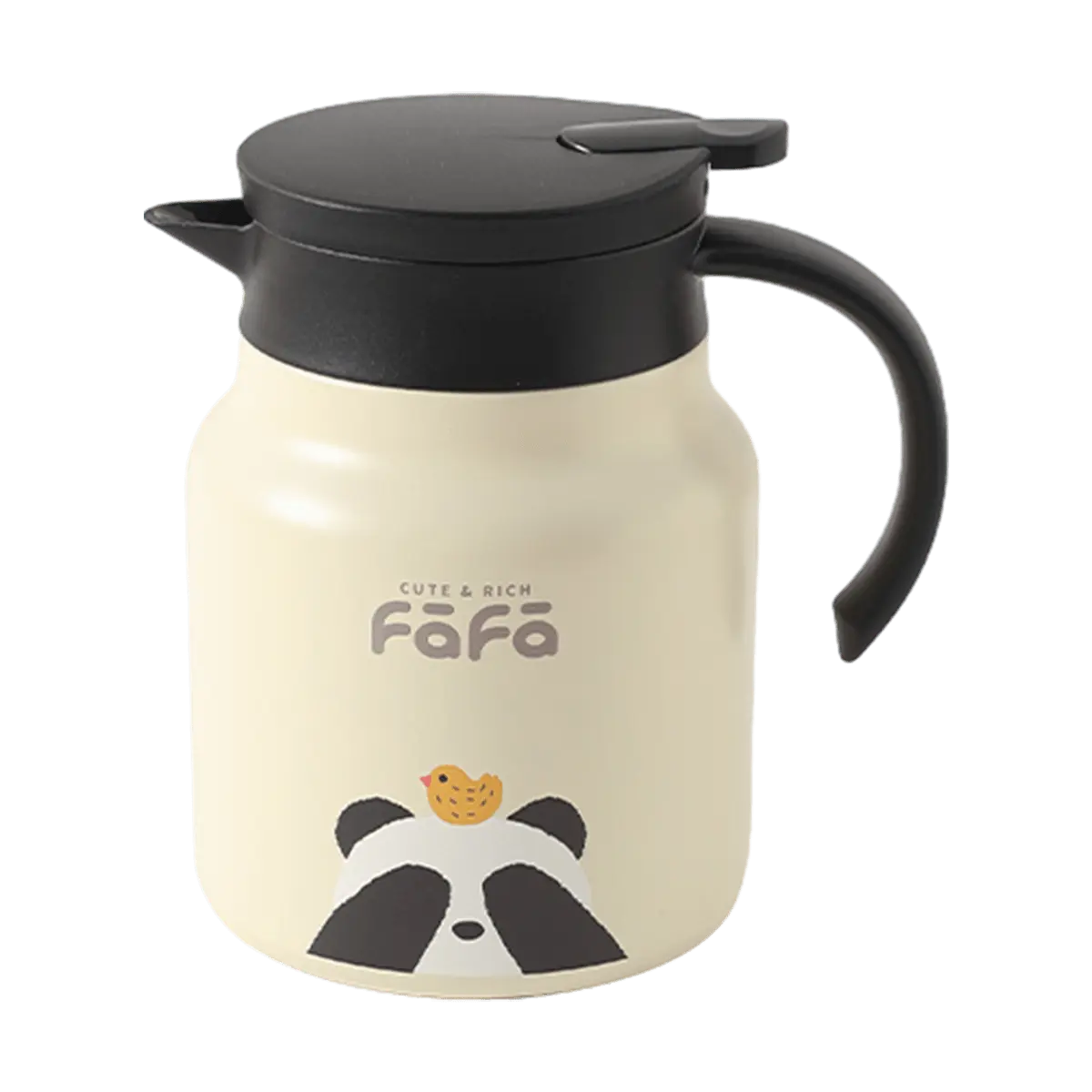 KAWASIMAYA Panda FaFa Tea Infuser Thermos 1000ml Large Capacity Insulated Mug 316 Stainless Steel