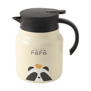 KAWASIMAYA Panda FaFa Tea Infuser Thermos 1000ml Large Capacity Insulated Mug 316 Stainless Steel