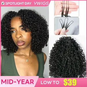 YWIGS Crochet Human Hair for Miracle Knots Human Hair Feather Crocher Hair Human Hair for Miracle Knots Boho Braids Burmese Curly Pre-Separated 60g / Bundle, 4 to 5 Bundles Recommended #DealsForYouDays @spotlightday