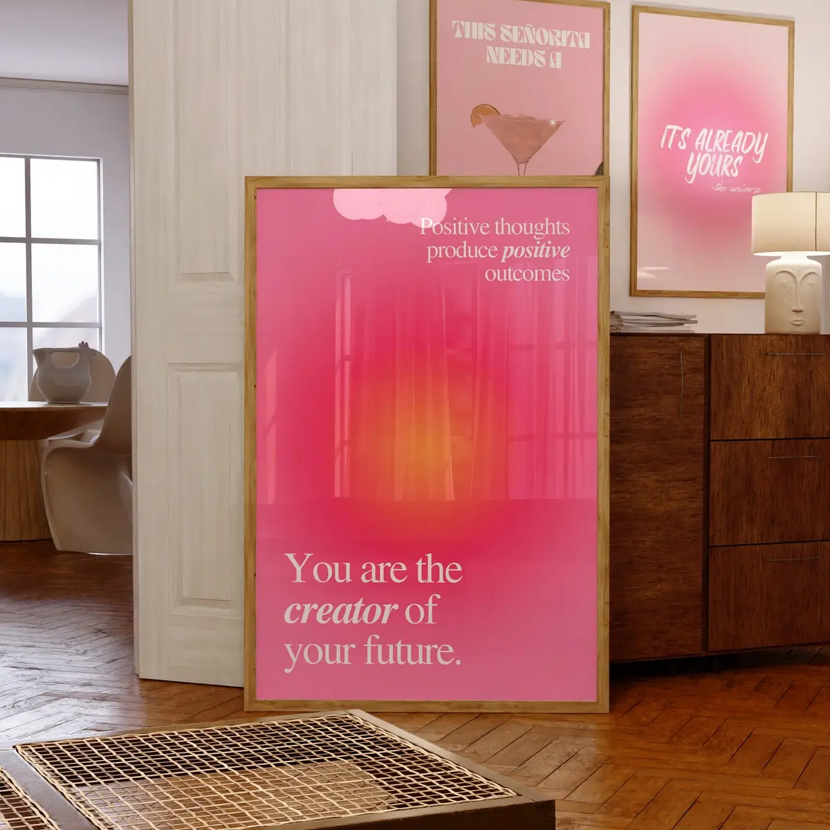 Aura Poster |Manifestation Print| Affirmation Positivity Wall Art| Trendy Decor| Gradient Bedroom Prints