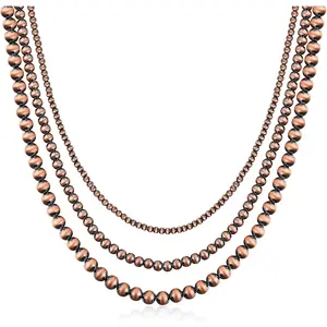 Western Jewelry Navajo Pearl Necklace for Women Beaded Necklace Boho Vintage Choker