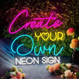 Custom Neon Signs for Wall Decor, Personalized Neon Signs Customizable for Wedding Birthday Prom Party, Custom Neon Lights for Bedroom Bar Studio Beauty Salon Business Shop