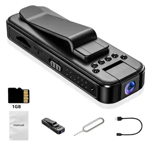 Mini Body Cameras With Audio And Video Recording Equipment Wearable Patrol Video Recorder Camcorder for Security Work Records Traveling Portable Camera with 180° Lens Video Camcorders