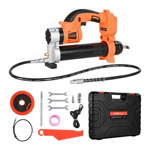 VEVOR Cordless Grease Gun, 8000 PSI Max Pressure, Electric Grease Gun with LED Light & 35.4-inch Long Hose, Compatible with 18V Makita Batteries, Suitable for Greasing Vehicles or Machines(Tool Only), Steel Hose, Variable Speed