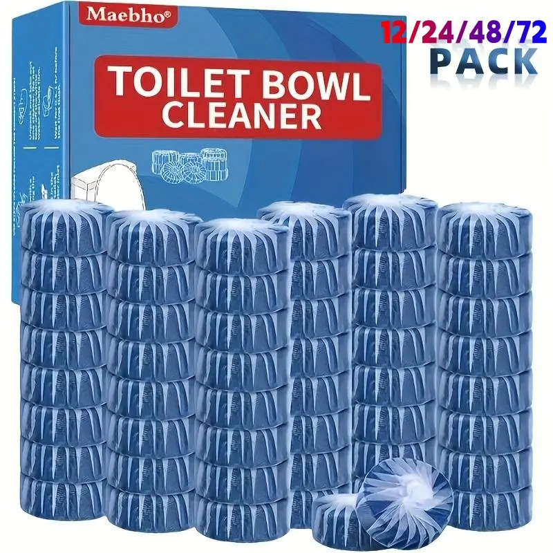 12/24/48/72 Pack Automatic Soluble Toilet Cleaning Blocks   for Household Use Household Cleaner.Automatic Soluble Toilet Cleaning Blocks