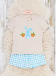 Bunny & Carrot Patch Embroidered Outfit