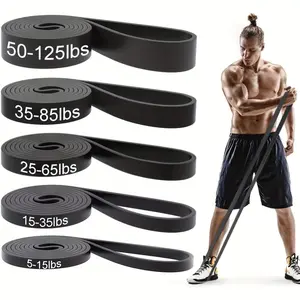 Set of 5 Resistance Bands, Fitness Training Band Ranging from 5 to 125 Pounds, Suitable for Workouts, Strength Training, And Muscle Development, Workout Equipment