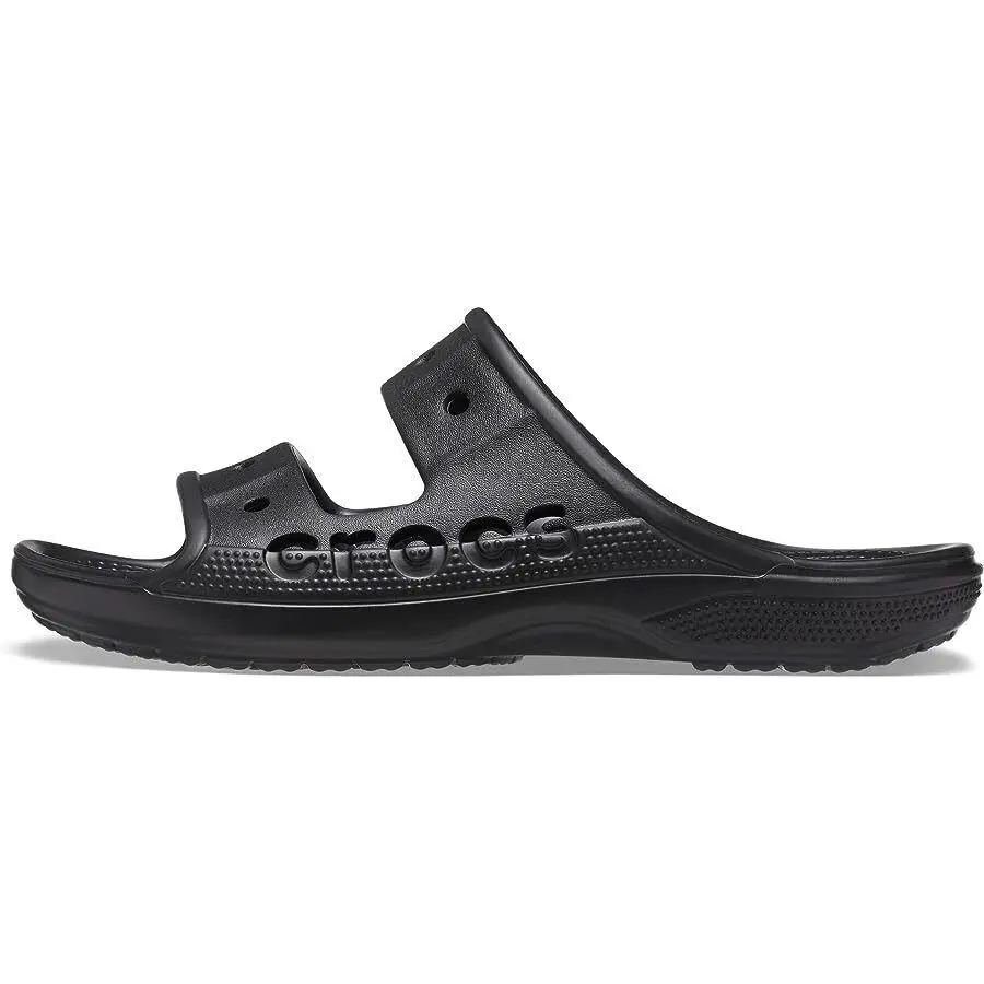 Crocs Unisex Baya Two-Strap Slide Sandals - Black 207627-001