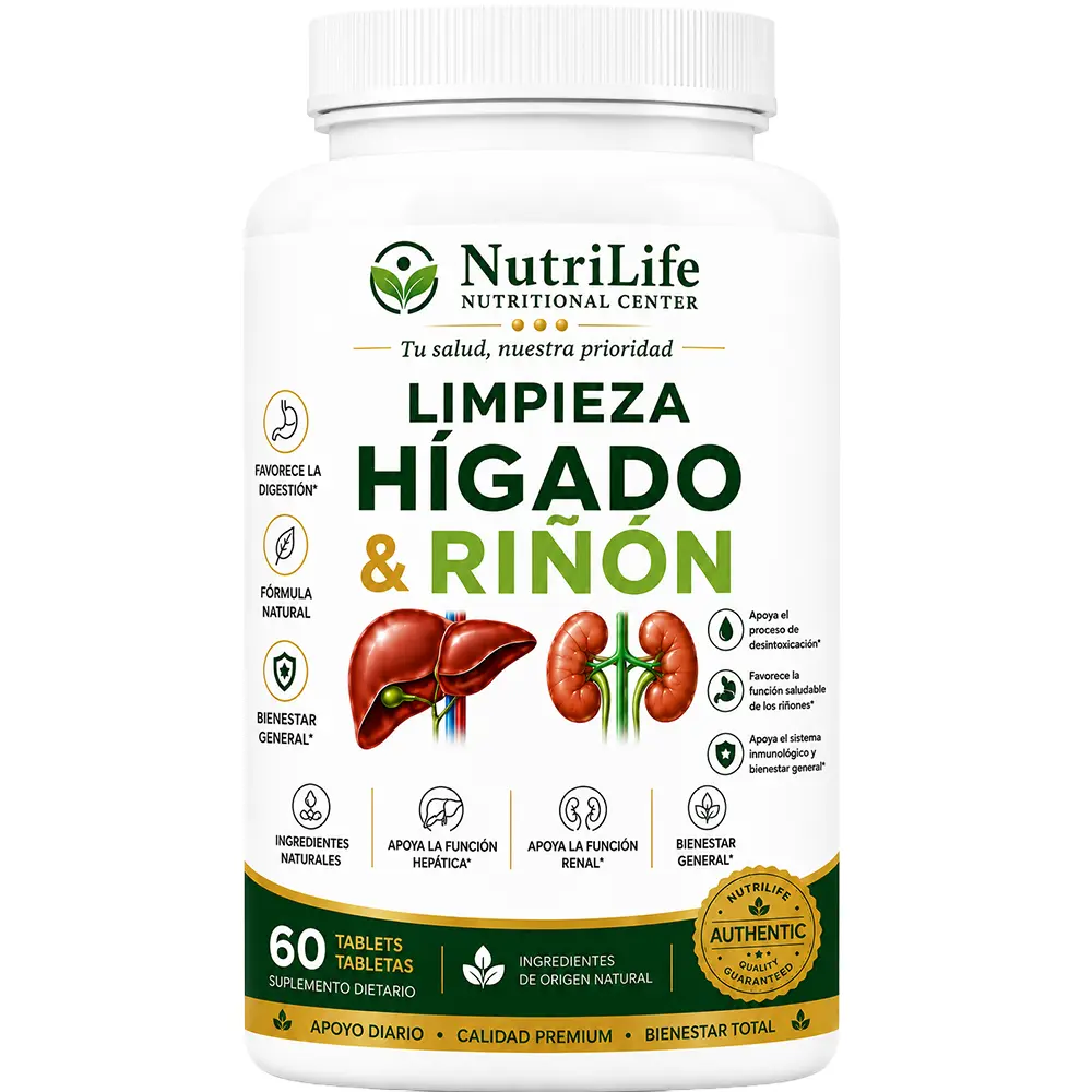 Nutri Life Liver & Kidney Support Natural Herbal Supplement - Dandelion Root, Artichoke Leaf, Chanca Piedra, Turmeric Botanicals for Adults, Digestive Wellness, 60 Capsules