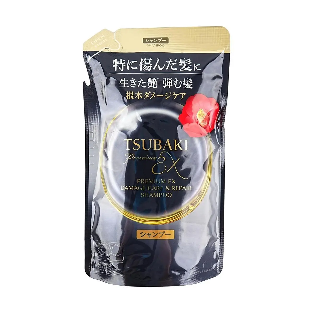 FineToday Tsubaki Luxury Black Ion Repair Shampoo 300ml - Bond Repair, Strengthening, Thicker Hair, Clean, Natural Shampoo for Damaged Hair, Bond Repair Shampoo, Strengthening Shampoo