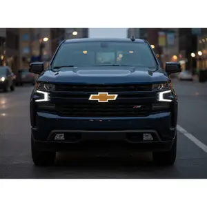 Dynamic LED Illumination Chevrolet Grille Emblem, 10.5in x 3.5in Dynamic Logo, Wired Front Grille Replacement for 2014-2019 Silverado , Chevy Car Exterior Decoration Accessory，Pickup truck accessories，Glowing badge，Chevrolet Silverado Accessories