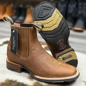 200 Rhino Miel Western Botin Rubber Sole Square Toe