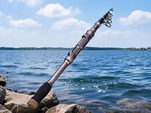 loudest ding fishing rod Telescopic Fishing Rod - 24 Ton Carbon Fiber,CNC Machined Reel Seat, Comfortable EVA Handle, Travel Fishing Rod for Bass Trout Fishing