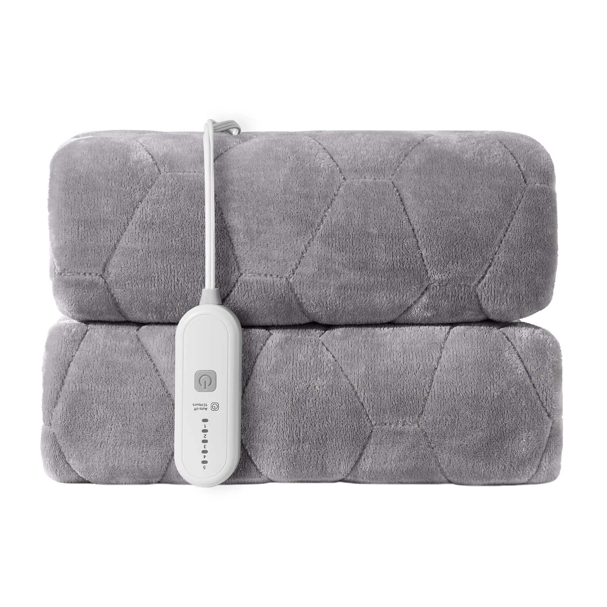 【Home Essentials】Twin Size Heated Flannel Bed Pad - Electric Mattress Pad Topper with Single Control, 5 Heating Levels, 10-Hour Auto Shut-Off, Thermal Insulation, Machine Washable, Mattress Pads Toppers, Bed Pads