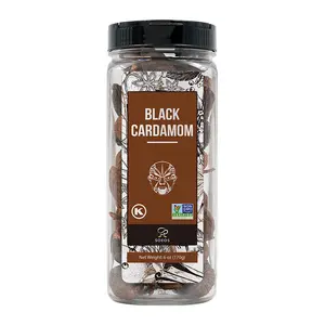 Soeos Black Cardamom 6 Ounces, NON GMO Verified, Kosher, Asian and India Cooking Spice, Smoky Flavor, Freshly Dried Cardamom