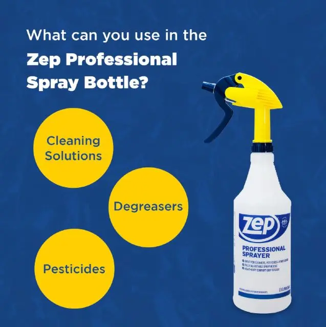 Zep Professional 32 oz Plastic Spray Bottle | Adjustable Nozzle, Comfort Grip