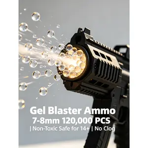Gel Blaster Refill Ammo 7-8mm, 30K-60K-120K PCS, Non-Toxic Fast Hydrate Gel Balls, No Clog, Safe for Teens 14+| Outdoor Water Sport