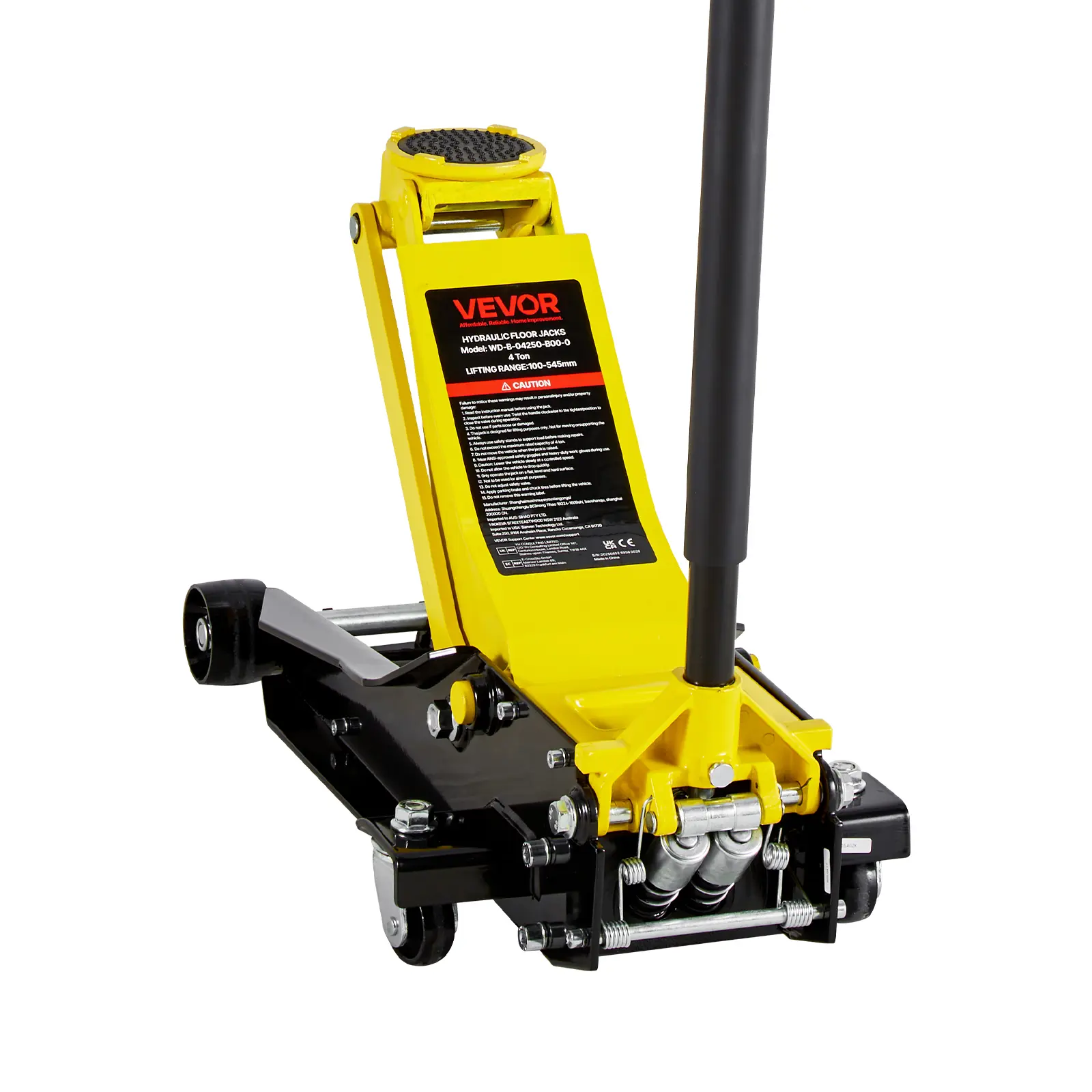 【Summerfinds】VEVOR Low Profile Floor Jack,4 Ton (8818 lbs) CapacitySteel Racing Floor Jack with Dual Pistons Quick Lift PumpHydraulic Trolley Car Lift for Sport Utility VehicleLifting Range 3.9-21.5 Inches