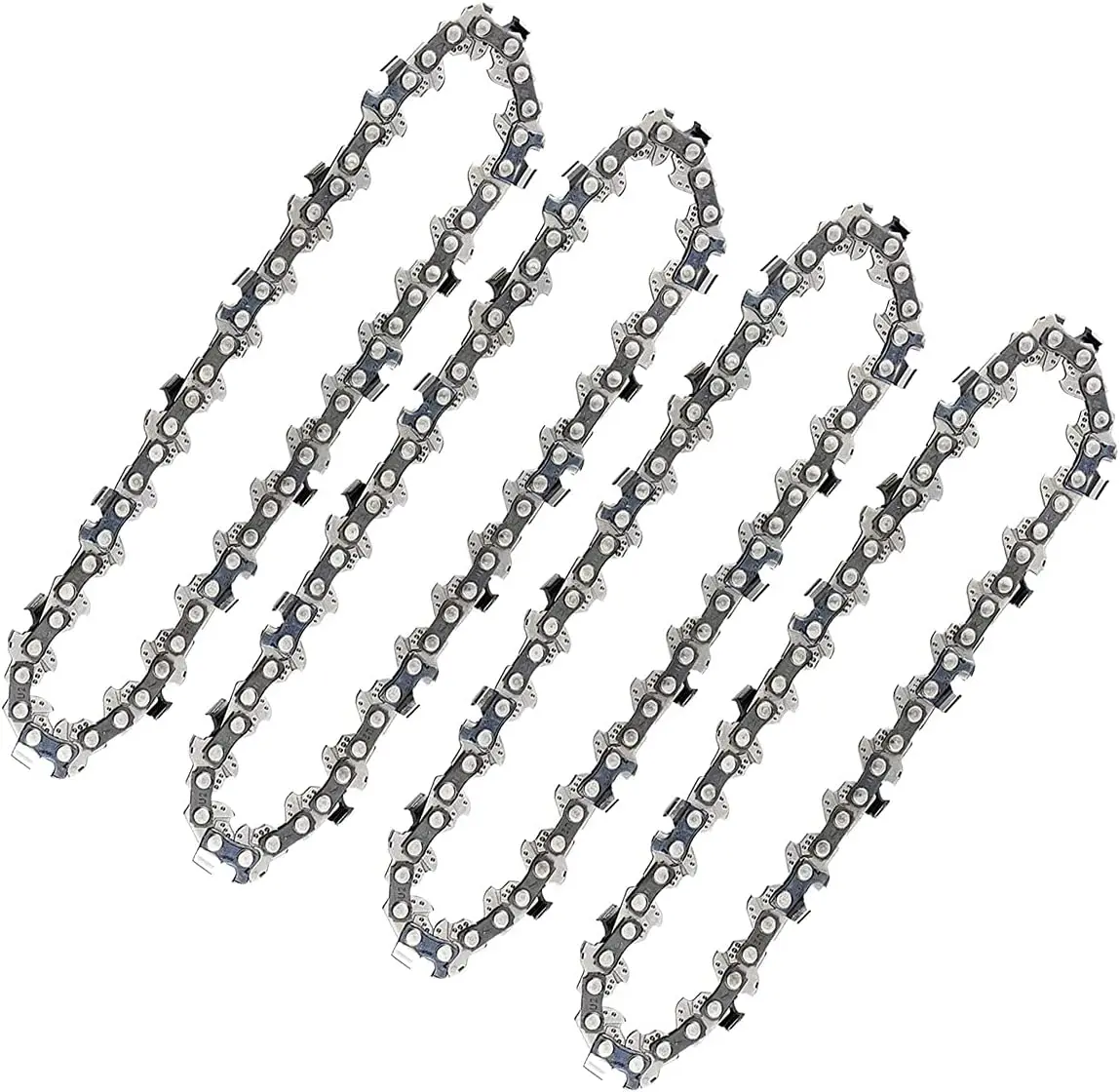 4 Inch Mini Chainsaw Chain, Replacement Cordless   Electric Portable Chainsaw Chain, Mini Cordless Electric Chainsaw Chain for  Branch Pruning Trimming  (4 pcs)