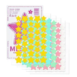 5Pcs Water Gel Acne Patch - 5 Color Smile-Star Pimple Patches Transparent Invisible Repair for Summer Outdoor Beach Pool Party Blend