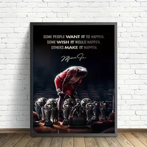 [SALE UP TO 43%] Michael Jordan GOAT Poster, Basketball Legend Wall Art, Sports Icon Print for Game Room, Office, or Gym, Motivational Decor for Athletes [UNFRAMED]