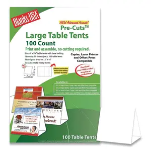 Blanks USA  12 x 18 in. 80 lbs Table Tent Paper, White - 100 per Sheets