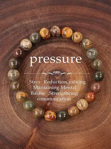 Natural Stone Beaded Bracelet, Stress Relief Calming Bracelet, Spiritual Jewelry for Women & Men, Gift for Friends, Pretty Bracelet