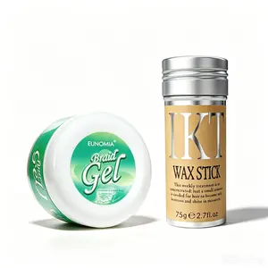 Professional avocado styling gel set+IKT hair wax stick, suitable for taming scattered and repairing damaged hair, suitable for curly, braided, and twisted hairstyles
