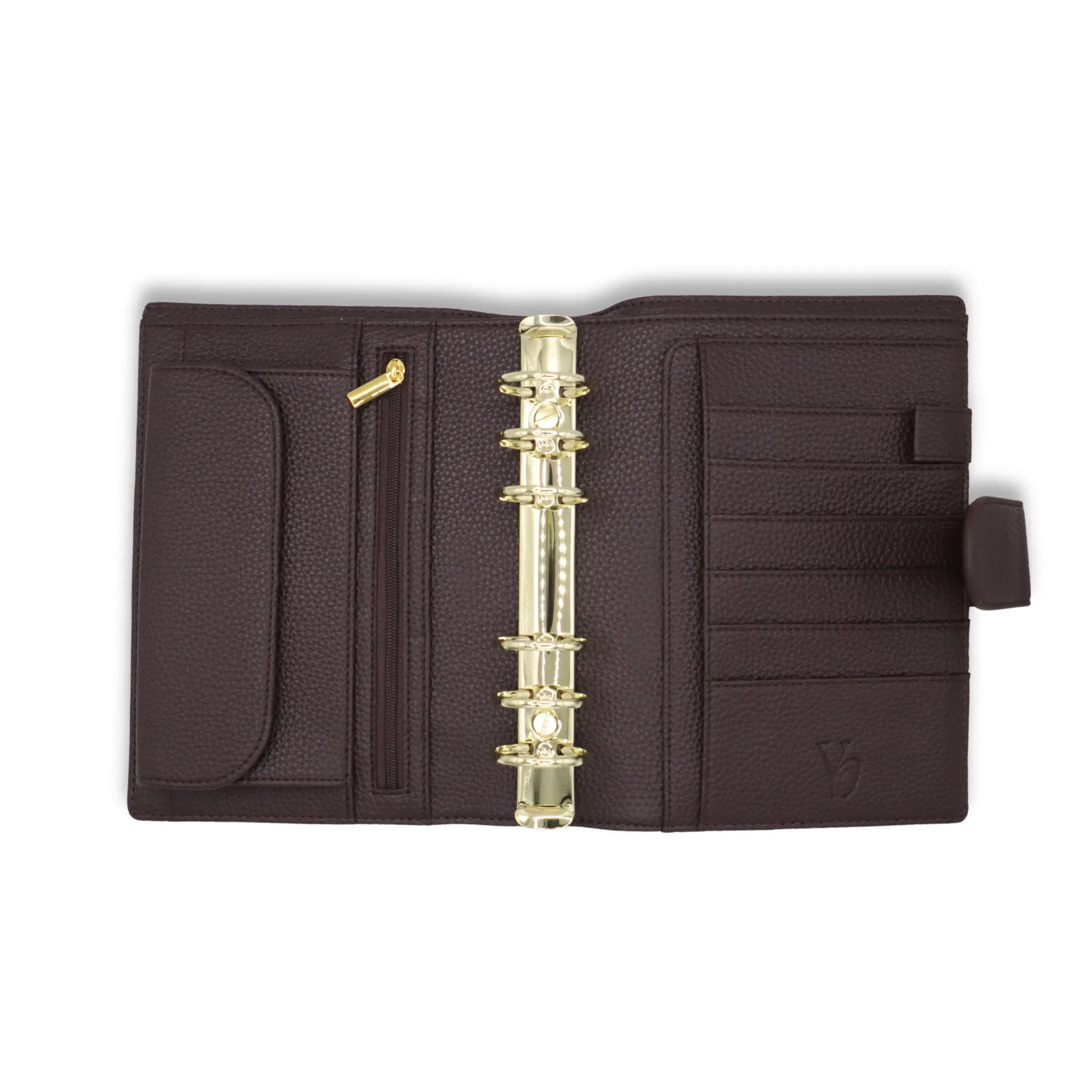 Mocha Luxe Binder Planner, Personal Size with Rings