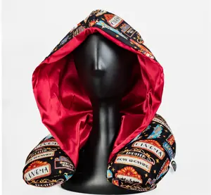Travel Napz - Movie Lover Travel Pillow w/ Satin Lined Hood For Hair Protection and Ultimate Travel Comfort!